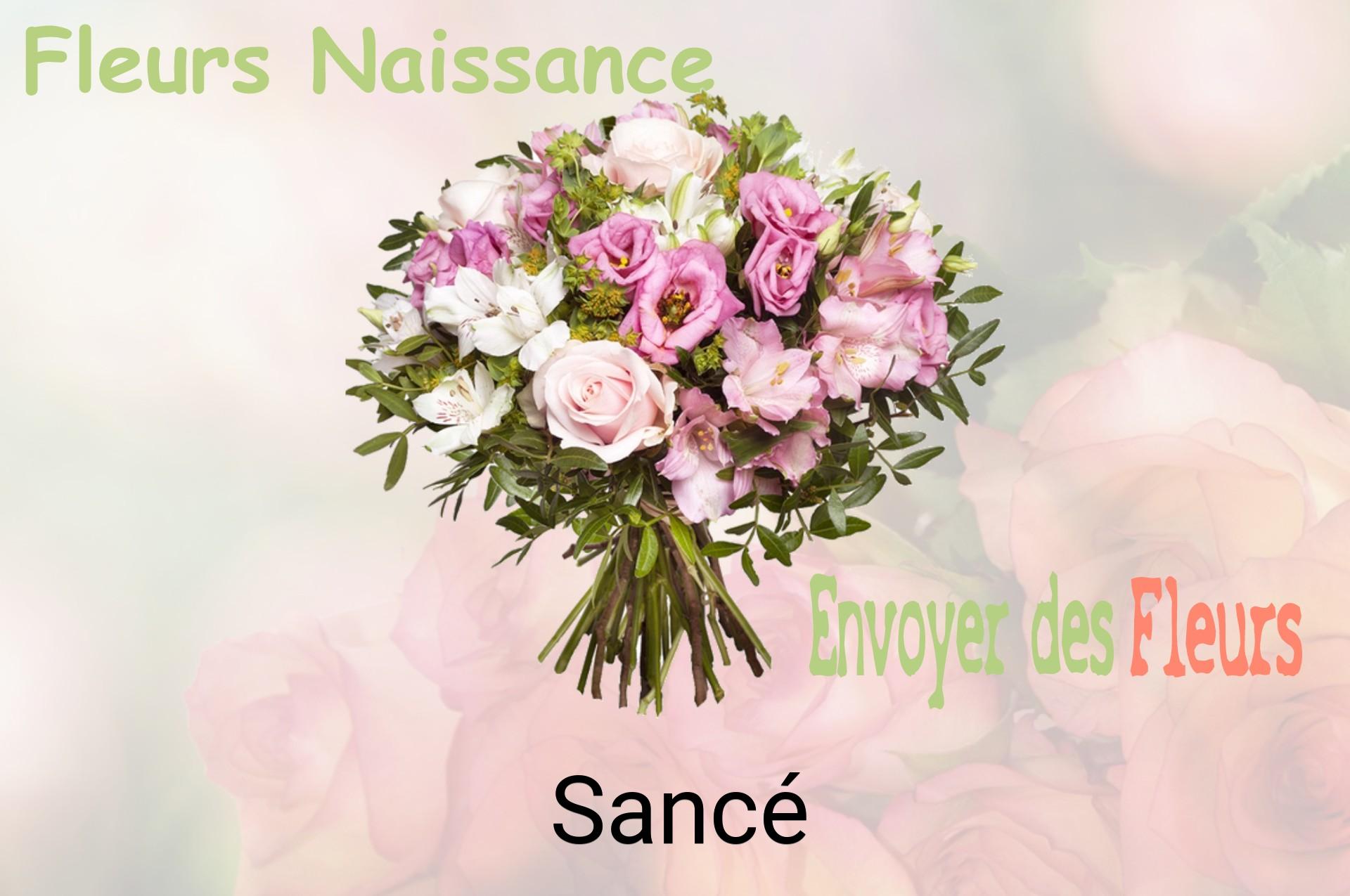 Bouquet de fleurs de naissance livré à Sancé